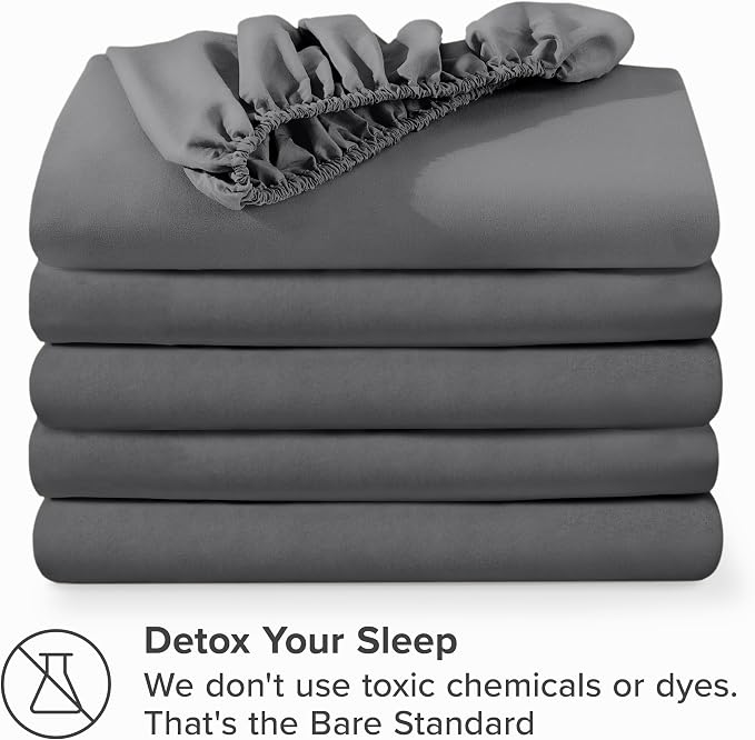 Bare Home 5-Pack Fitted Bottom Ultra-Soft Sheets California King - Image 7