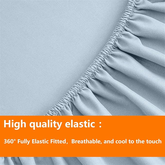 TAIMIT Light Blue Queen Size Comforter Set - Image 6