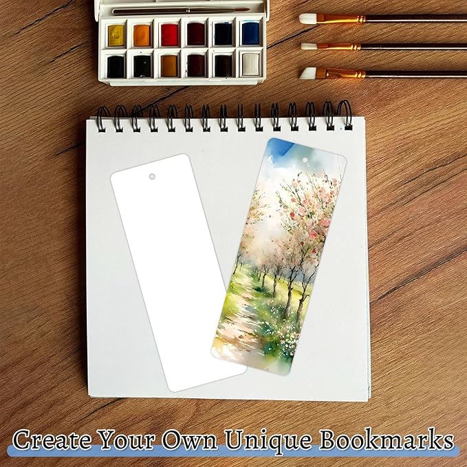 DSYIL 200 PCS Blank Bookmarks Bulks – White Paper Book Mark Blanks 350GSM - Image 5