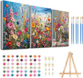 3 Pack Floral Framed Paint by Numbers by MeothanDiamondPainting