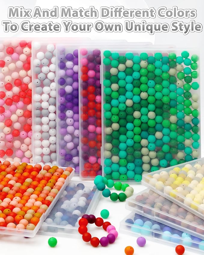 FIVEIZERO 160PCS 15mm Round Silicone Beads, Wear-resistant, Easy-clean - Image 6