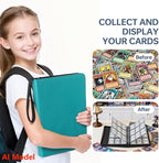Trading Card Binder, Premium 9 Pocket Double Sided 720 Pocket PU Card - Image 6