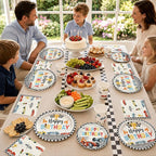 168Pcs Retro Race Car Birthday Party Decoration - Image 6