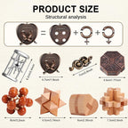 Metal Brain Teaser Puzzles Disentanglement Puzzles Metal Wooden Brain Teaser - Image 4