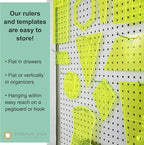 Acrylic Quilting Template, Half Hexagon | - Image 4