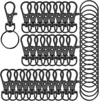 HXSEMAYIG Keychain Hooks with Key Rings, Metal Swivel Lobster Claw Clasps by HXSEMAYIG