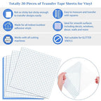 selizo Transfer Tape, 20 Pack Transfer Tape Clear Contact Paper - Image 2