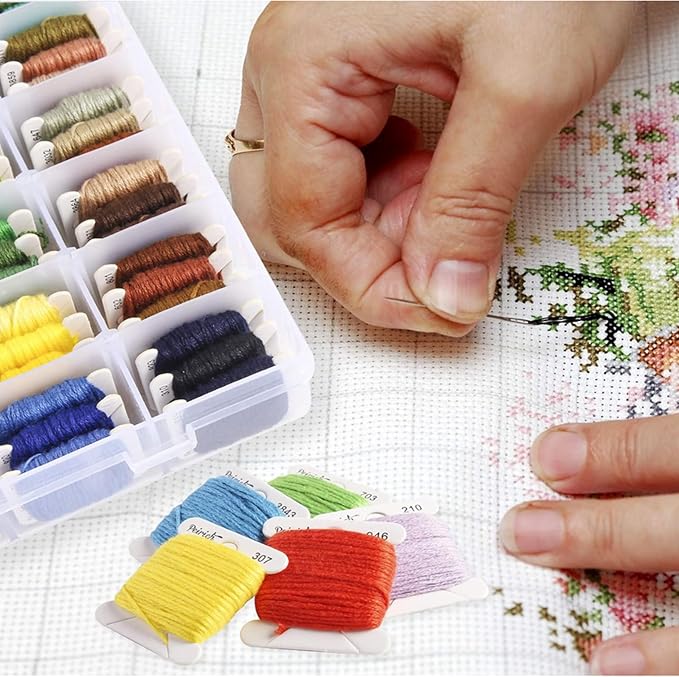XMZCOLA Embroidery kit for Beginners Adults, 95 Colors Embroidery Thread and - Image 4