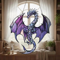 Elegant Purple Dragon Acrylic Suncatcher by Unknown