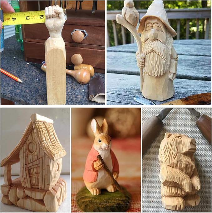 Acrux7 8 Pack 8 x 2 x 2 Inch Basswood Carving Blocks, Natural Unfinished Bass - Image 6