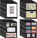 MUQING 20 Sheets Stamp pages for Stamp Album Binder, Stamp Collecting Supplies by MUQING