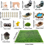 Cayway Outdoor Fairy Garden Miniatures Mini Zen Garden Accessories, Artificial - Image 4