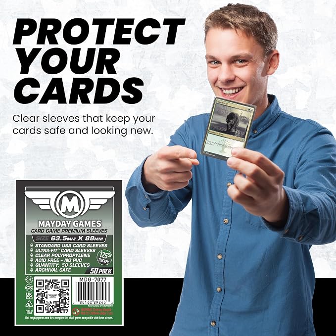 Mayday Games 7077 Clear Premium Card Sleeves 63.5x88 mm - Image 2