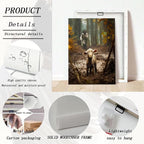 Framed Jesus Running After Lost Lamb Canvas Wall Art - Image 5
