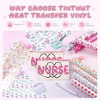 Tintnut Hospital Nurse Heat Transfer Vinyl, easy cut & weed, stretch washable - Image 3