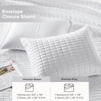 Comfort Spaces White Oversized King Quilt Set 120"x118" Bedspread Quilted - Image 5
