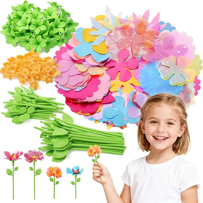Kufanda DIY Fabric Flower Bouquets Toys Accessories Can Make 36 Flowers by Kufanda