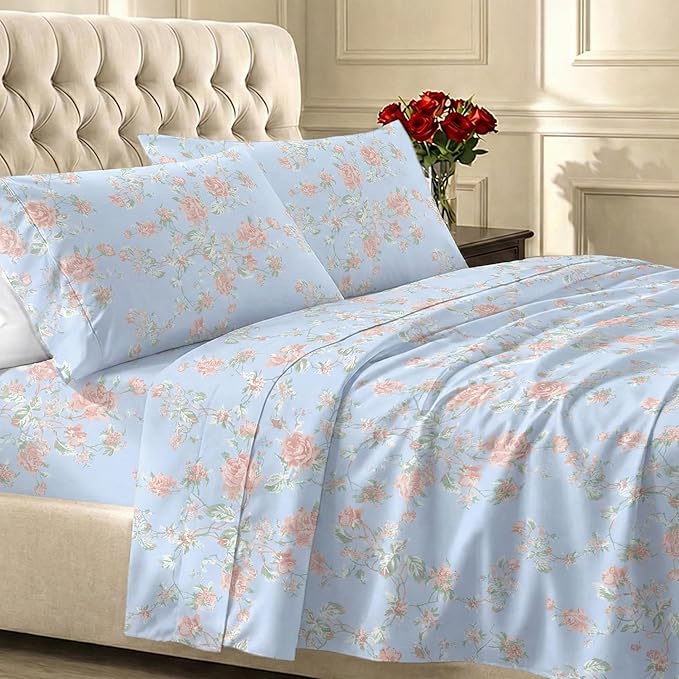 California Design Den Soft Cotton Bed Sheets Full Size Set, 400 TC Good by CaliforniaDesignDen