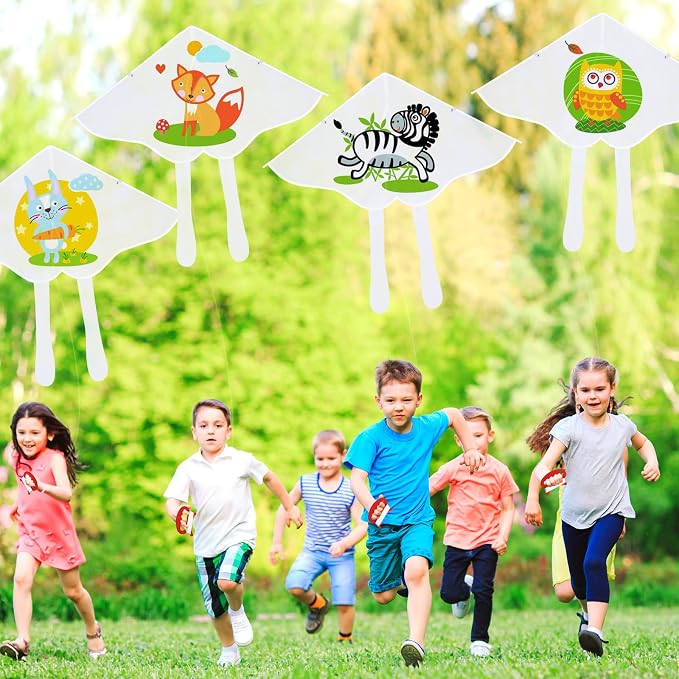 Libima 50 Pcs DIY Blank Kites for Kids Bulk Large Kite Making Kit Easy to Fly - Image 6