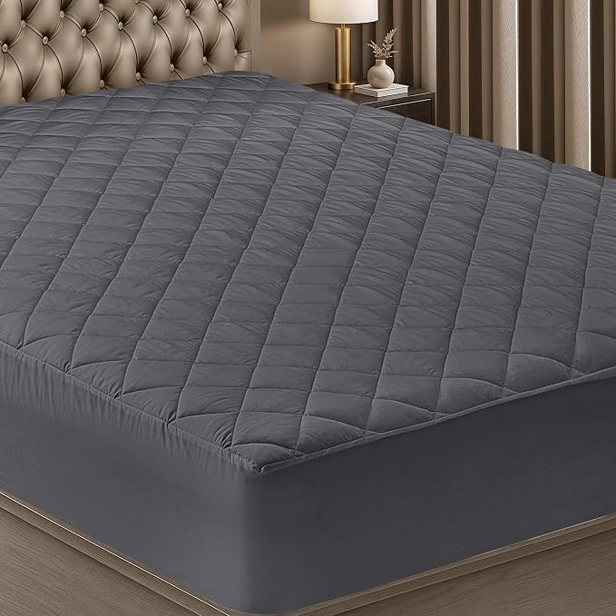 Utopia Bedding Quilted Fitted Mattress Pad, King Size, Elastic Fitted Mattress by UTOPIABEDDING