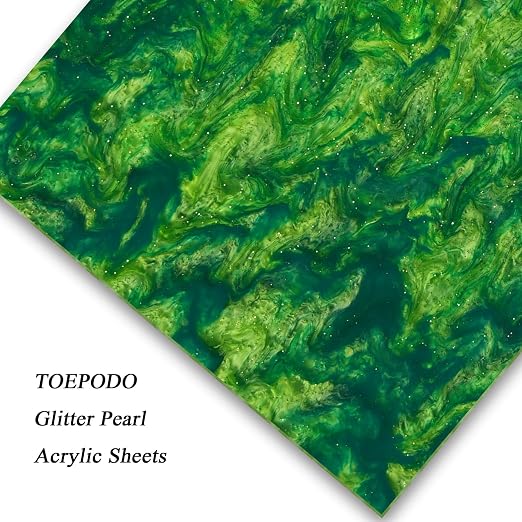 TOEPODO Pearl Cast Acrylic Sheets Pearlescent Glitter Acrylic Sheet 1/8 - Image 3