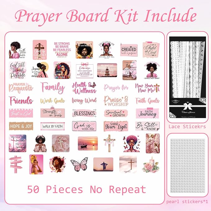 Black Women Prayer Board Kit Prayer Board Supplies Not Including Board | Prayer - Image 3