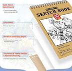 FIXSMITH 9"X12" Sketch Book | 80 Sheets Sketchbook | Top Spiral Bound Artist - Image 2