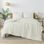 Andency Ivory Comforter Set Full Size, Boho Soft Warm Tufted Bedding Comforter by Andency