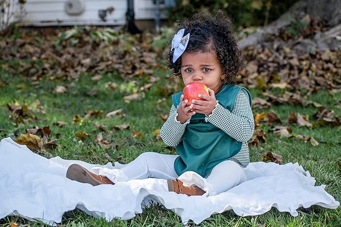 BapronBaby Minimalist Pine Bapron - No Neck Tie Safer Bib for Baby & Toddler - Soft Waterproof Stain Resistant - Machine Washable - Sz Baby/Toddler 6m-3T