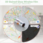 Kromapolis Window Privacy Film, Stained Glass Sticker Window Clings, Decorative - Image 7