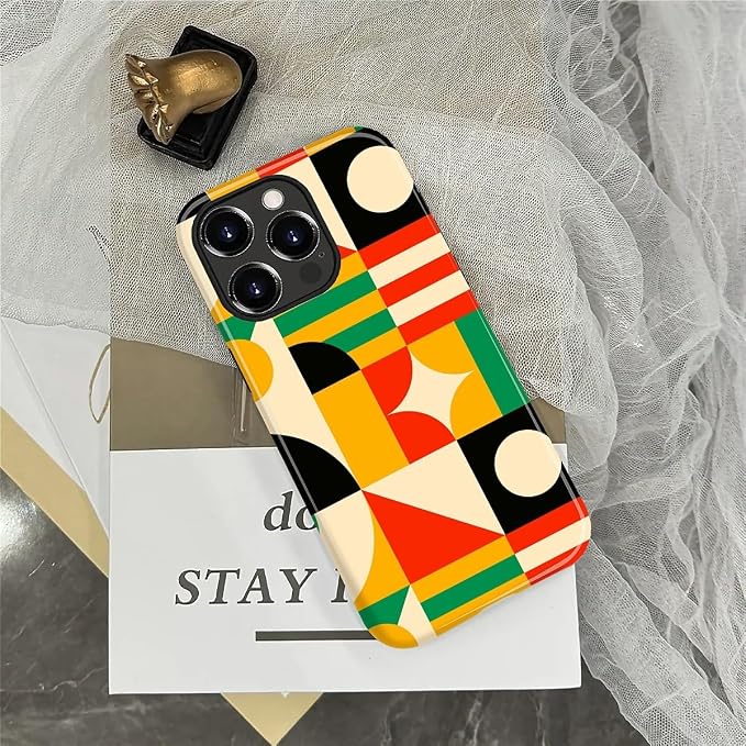 ZHEGAILIAN Case for iPhone 14 Pro Max, Geometric Colors Durable Shockproof - Image 6