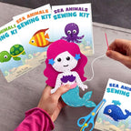 CiyvoLyeen Sea Animals Sewing Kit Mermaid DIY Felt Plush Craft Kit Make Your - Image 7