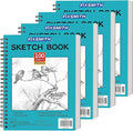 FIXSMITH 9"X12" Teal Sketch Book, 400 Sheets Spiral Sketchbook, Acid Free by FIXSMITH