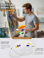 DUGATO Clear Acrylic Paint Palette, 15.7 x 11.8 in | Big Size Palette, - Image 4
