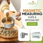 Spring Chef Magnetic Measuring Cups & Spoons Set of 15, Mint | Stackable - Image 3
