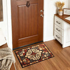 Vintage Tile Faux Cashmere Non-Slip Rug 15.7x23.6 Inches, Washable Low Pile - Image 5