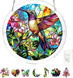 83 Piece Acrylic Puzzle Suncatcher, Stained Glass Style Art DIY Puzzle by REAIJUNPIN