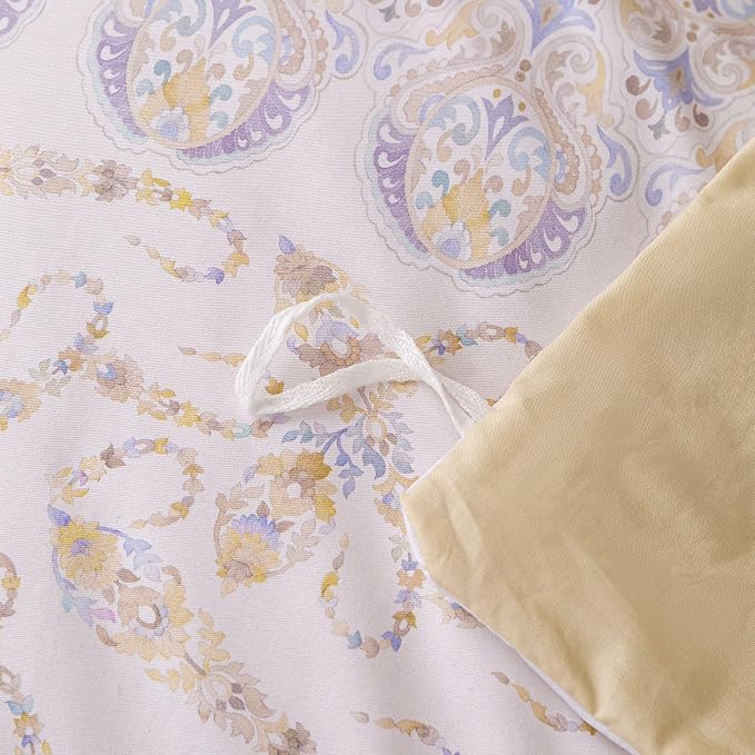 OAITE Duvet Cover Set Twin Size Floral Pattern Ultra Soft 100% Cotton Duvet - Image 8