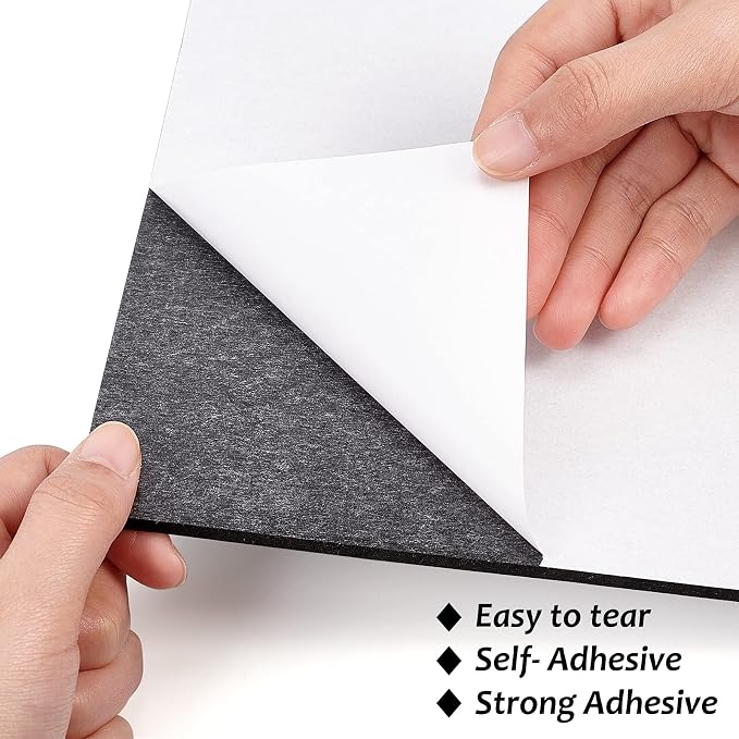 BENECREAT 8 Sheets 4mm EVA Paper Craft Foam Sheets 11.8x8.2" Black Foam Stickers - Image 3