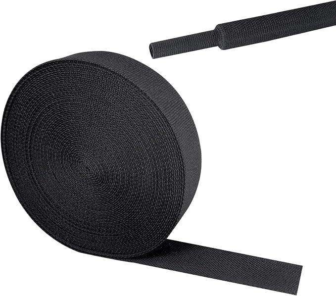 2 in 1 Heat Shrink Braided Sleeving Fabric Tubing-Ideal fit Irregular Shape by Sunnarepoon