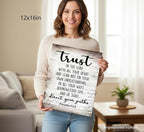 YOXORDQ Proverbs 3:5-6 Bible Verse Wall Art-Canvas Wrapping 12x16in | Trust in - Image 5