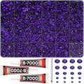 31000Pcs Purple Rhinestones for Bedazzling, Flat Back Resin Diamond Crystal by Worthofbest