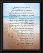 Footprints in the Sand Inspirational Wall Art, Beach Decor, Christian Gifts by CROSSROADSHOMEDECOR