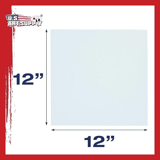 U.S. Art Supply 12 X 12 Inch Art Canvas Board Panels 12 Pack - Image 3
