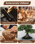UCEC 12 Pack Linocut Wood Carving Tools Set Linoleum Hand Wood Carving Kit - Image 4