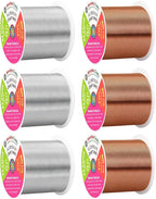 Mandala Crafts 22 GA Copper Silver Tone Combo Anodized Aluminum Craft Wire | by MandalaCrafts
