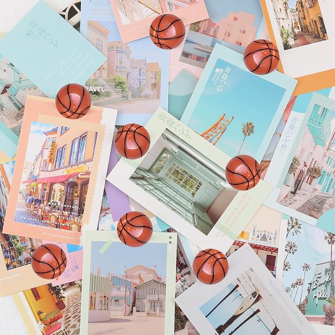 35 Pack Sport Ball Push Pins Basketball Thumb Tacks Mini Cute Basketball - Image 5