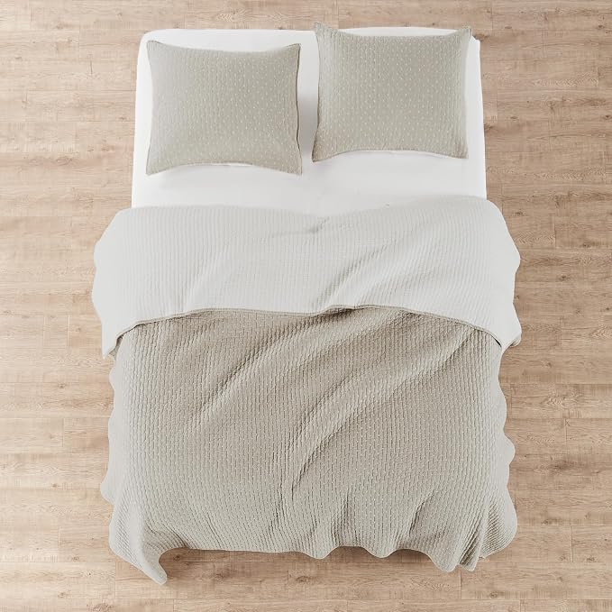 Levtex Home Cross Stitch Reversible Twin Bedspread Set - Image 7