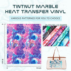 Tintnut Marble Watercolor Heat Transfer Vinyl, 12 Ps 12×10in Iron on Vinyl | - Image 2