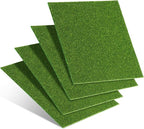 4Pcs 6x6 Inch Fake Grass for Crafts, Miniature Artificial Grass | Premium by Unknown